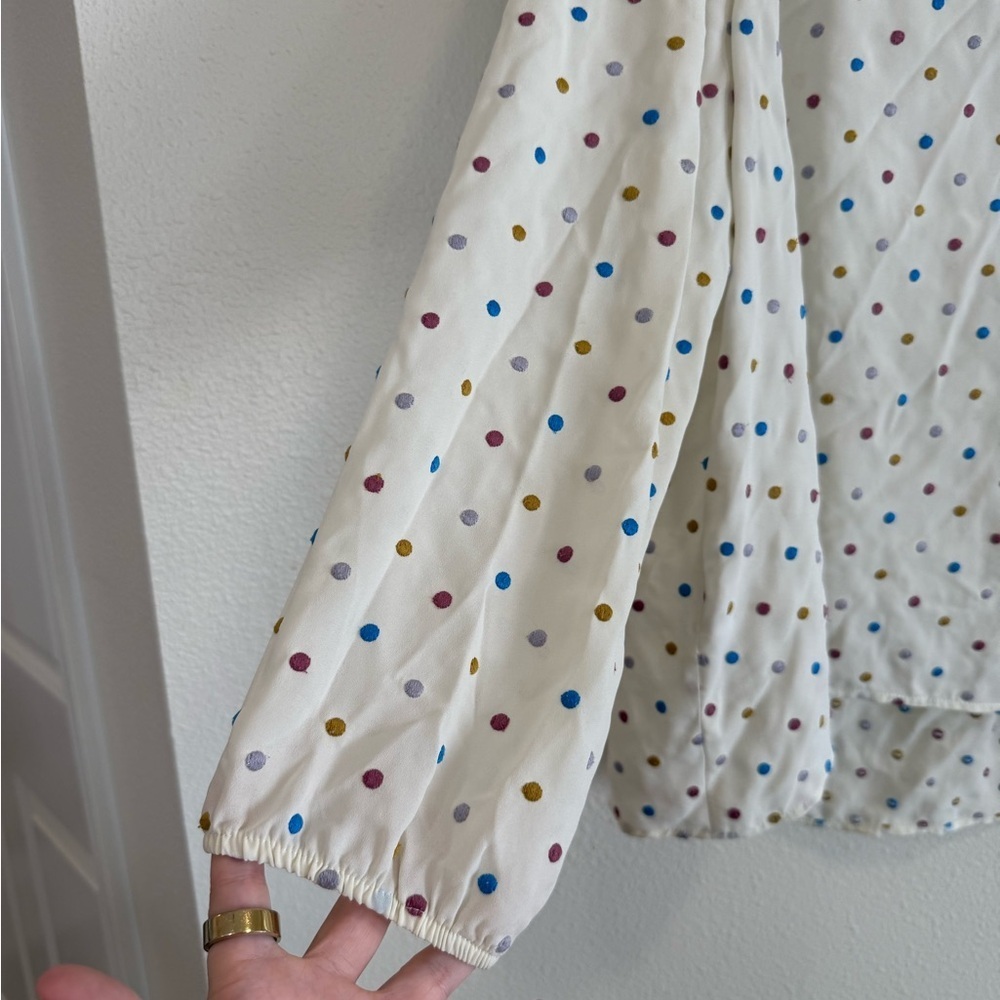 ModCloth Sheer Embroidered Polka Dot Top Size 2XL - Picture 6 of 7